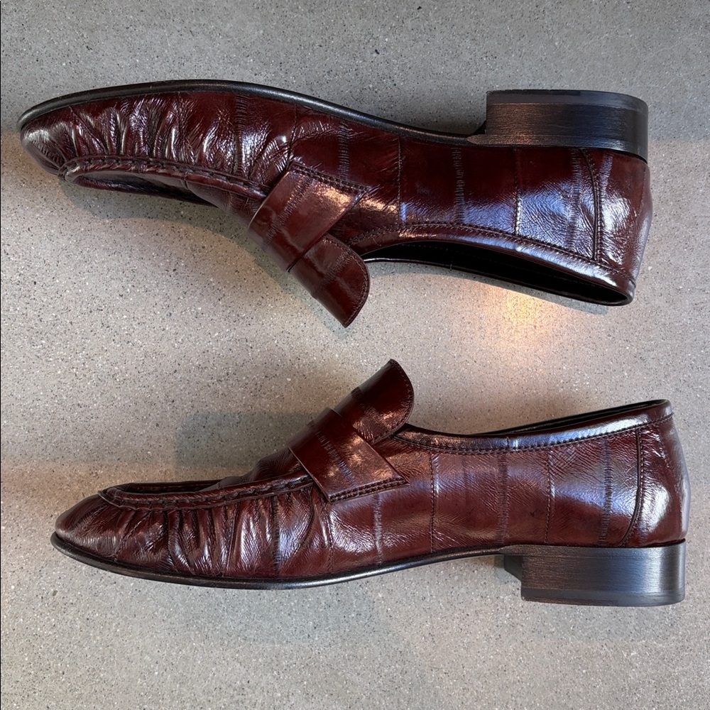 The Row Eel-Skin Soft Loafers 39.5 View 3